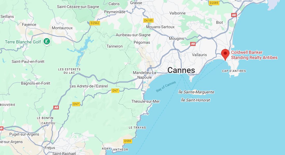 Coldwell Standing Antibes Map